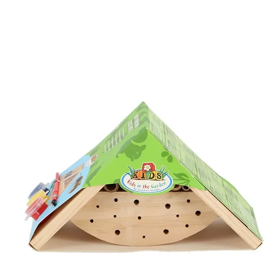 Kifesthető natúr rovarhotel festékkel és ecsettel